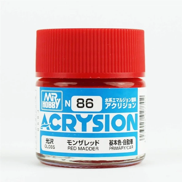 Mr.Hobby N-086 10 ml. Red Madder, Acrysion Serisi Model Boyası ürün görseli
