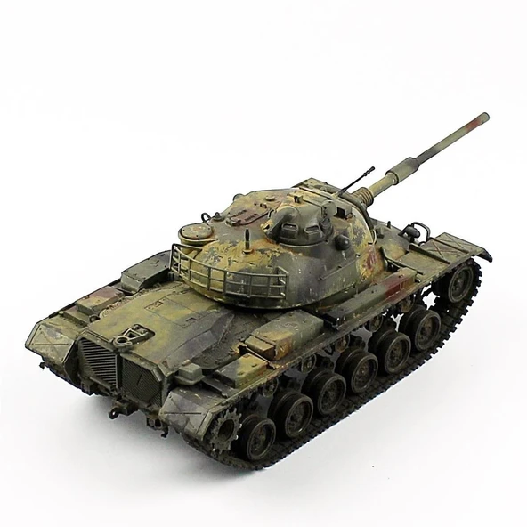QD285 1/35 Ölçek, M48A2 us Kara Kuv., Sergilemeye Hazır Plastik Tank Modeli - Resim 4