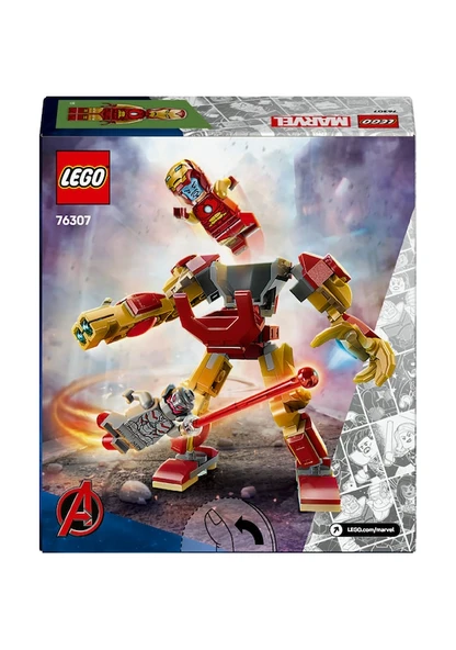 Lego Marvel Iron Man Robot'u Ultron!a Karşı 76307 Lisanslı Ürün - Resim 6