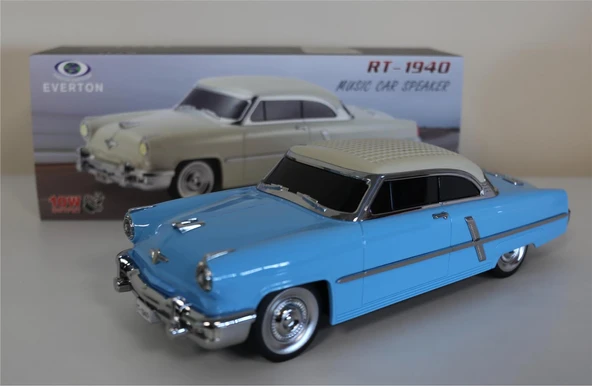 EVERTON RT-1940 Mavi Bluetooth Fm-Usb-Tf-Aux Şarjlı Nostaljik Radyo ürün görseli