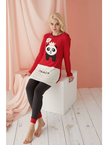 Polkan 5180 Interlok Polarlı Kadın Pijama Takımı - Resim 2