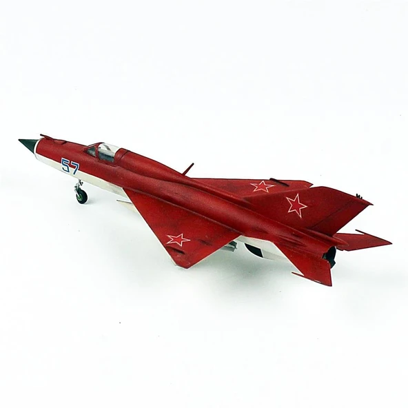 QD183 1/72 Ölçek, MIG-21 PFM Sovyet Hava Kuvvetleri, Sergilemeye Hazır Akrobasi Uçağı Modeli - 3
