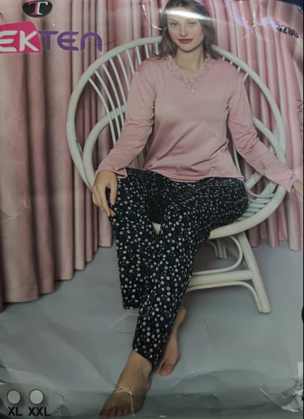 Tekten 3200 Uzun Kollu Kadın Pijama Takımı M BEDEN ürün görseli