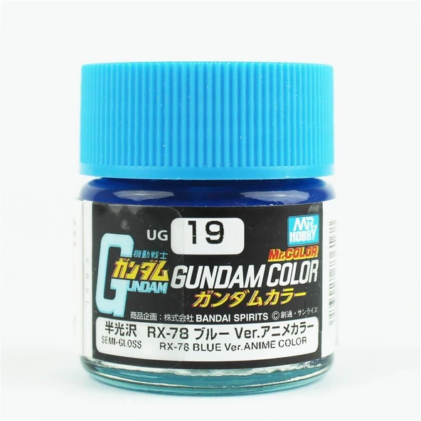 Mr.Hobby UG-19 10 ml. RX78 Blue Ver., Gundam Color For Builders Serisi Model Boyası ürün görseli 1
