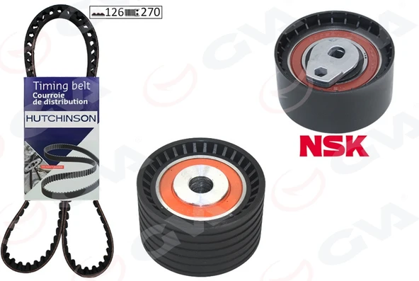 GVA 59T1822 EKSANTRİK GERGİ KİTİ 126x270 LAGUNA 2.0 16V F4R760 02-03 MEGANE 4/04 > K025550XS 130C11321R-130C13130R-7701477022 ürün görseli 1