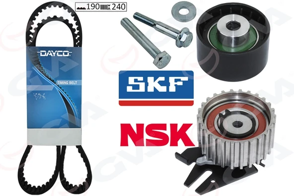 GVA 59T2530D EKSANTRİK GERGİ KİTİ 190x240 BRAVO 96>DOBLO 01>MAREA 99-02 -IDEA 04>1.9JTD KTB317 DAYCO KAYIŞ 71736726 ürün görseli 1