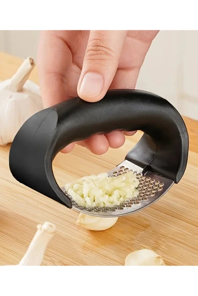 NACTUMU Paslanmaz Çelik Sarımsak Ezici, Kolay ve Hızlı Kullanım İçin Garlic Press - Resim 2