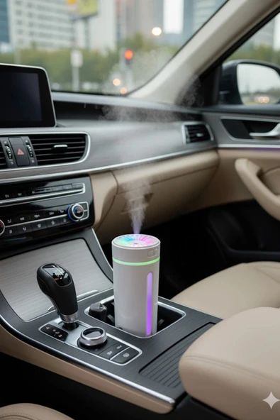 Blackbird KT-H04 Beyaz Oto İçi Ofis Ev Hava Nemlendirici Işıklı Buhar Koku Makinası - 3