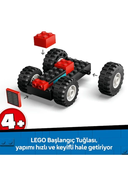 Lego City Römorklu Kırmızı Çiftlik Traktörü ve Koyun 60461 Lisanslı Ürün - Resim 2