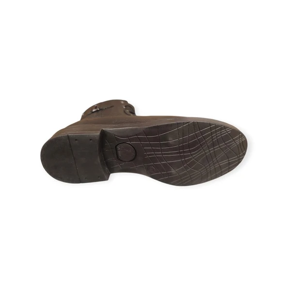 VENÜS 1852532K DÜZ TOPUK FERMUAR VE BAĞCIKLI DERİ KADIN BOT - Resim 6