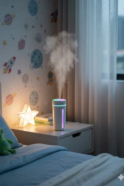 Blackbird KT-H04 Beyaz Oto İçi Ofis Ev Hava Nemlendirici Işıklı Buhar Koku Makinası - 5