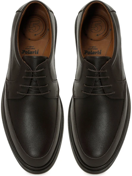 Polaris 109002 Kahverengi Hakiki Deri Ayakkabı - Resim 4