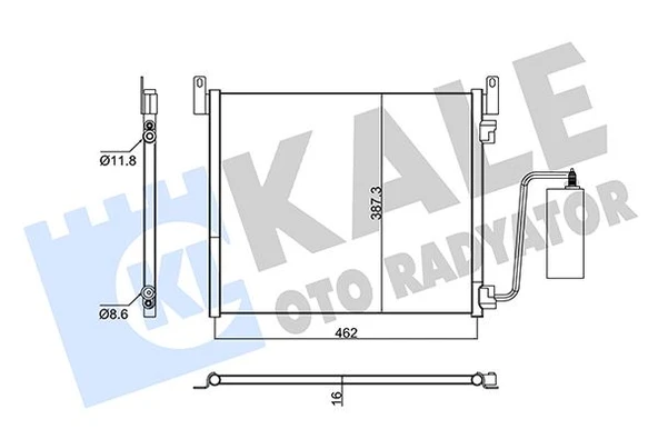 KALE 353205 KONDENSER OPEL SIGNUM-VECTRA C GTS 1850117-12775542-12805059-13106817 ürün görseli 1