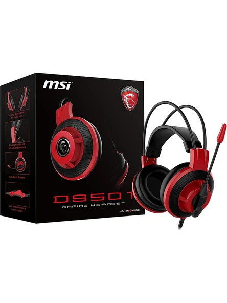 MSI DS501 Kablolu Kulak Üstü Oyuncu Kulaklığı
