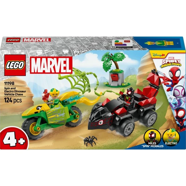 Lego Marvel Spin ve Electro Dinozor Aracı Takibi 11198 Lisanslı Ürün - Resim 3