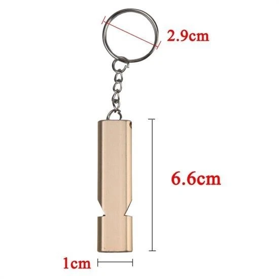 OLLEVRA SOS Acil İmdat Düdüğü Alüminyum Islık Anahtarlık Kamp Yürüyüş Aksesuar Araçları - Resim 2