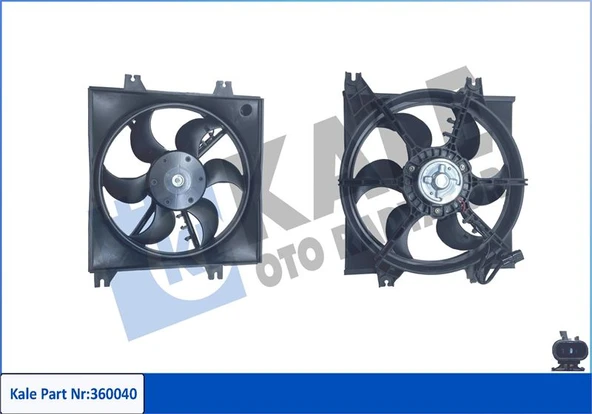 KALE 360040 FAN GRUBU HYUNDAI ACCENT II 1.3 1.5 1.6 1.5CRDI 00-05- 12V 2523125000-2535025000-2538025000 ürün görseli 1