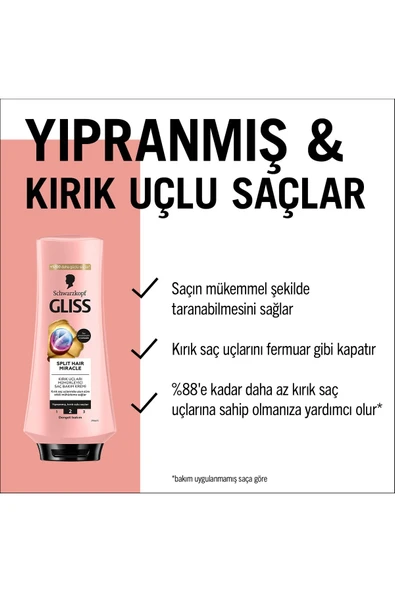 Gliss Split Hair Miracle Kırık Uçları Mühürleyici Saç Bakım Kremi 360 Ml - Resim 5