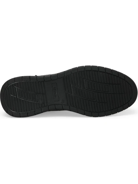 Polaris 106139 Siyah Hakiki Deri Erkek Ayakkabı - Resim 4