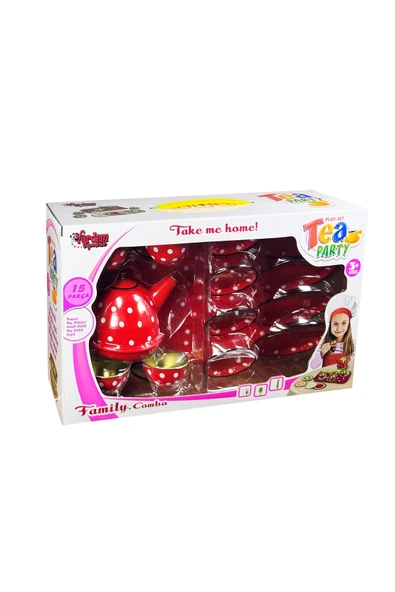 Vardem Puantiyeli Metal Çay Seti 14 Parça - 4