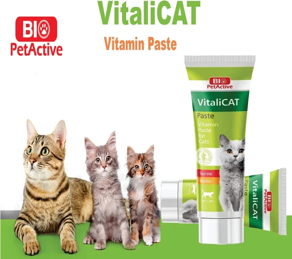 Bio Pet Active VitaliCat Taurin & Biotin İçerikli Kedi Vitamin Macunu 100 ml - 2