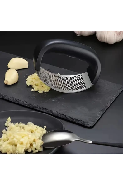 NACTUMU Paslanmaz Çelik Sarımsak Ezici, Kolay ve Hızlı Kullanım İçin Garlic Press - Resim 7