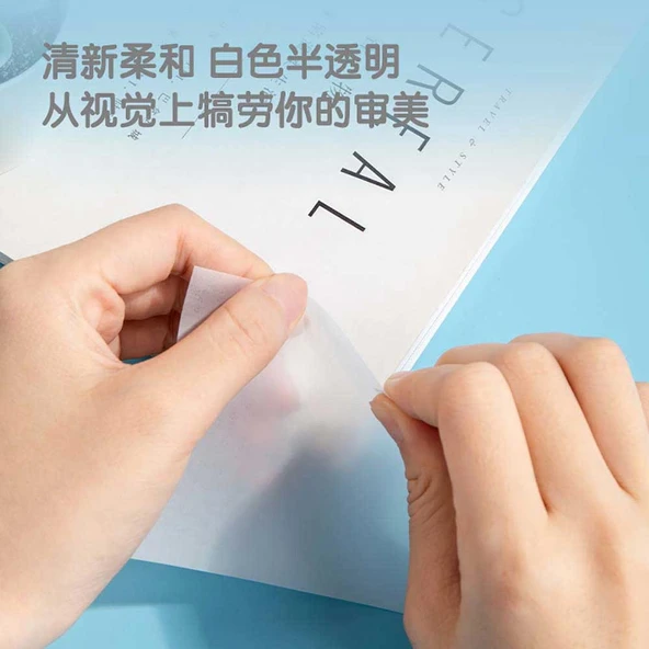 Deli Şeffaf 50 Yp. 76x95 mm Yapışkanlı Not Kağıdı 21571 - Resim 2