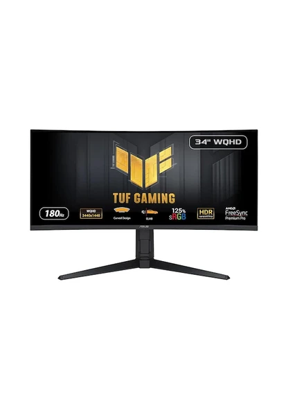 Asus TUF Gaming VG34VQL3A 34" 1 ms UWQHD Curved 180 Hz Oyuncu Monitörü