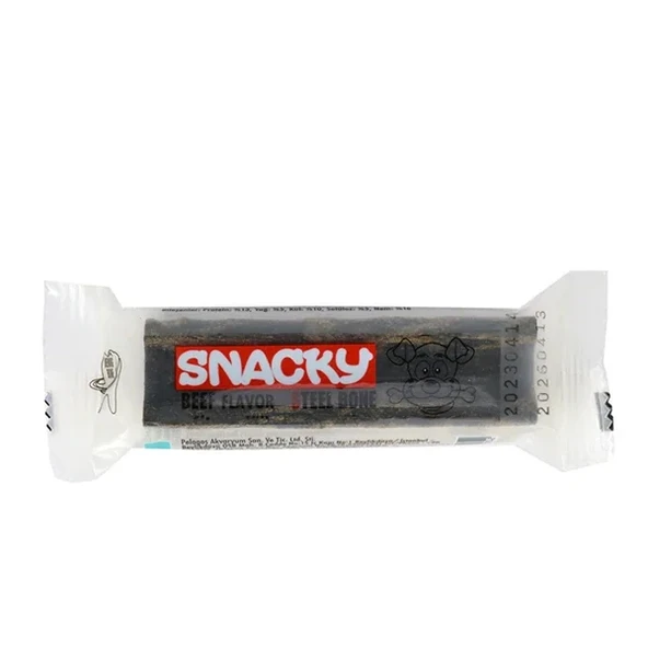 Snacky Biftek Aromalı Mini Çiğneme Kemiği Köpek Ödülü 14 Gr