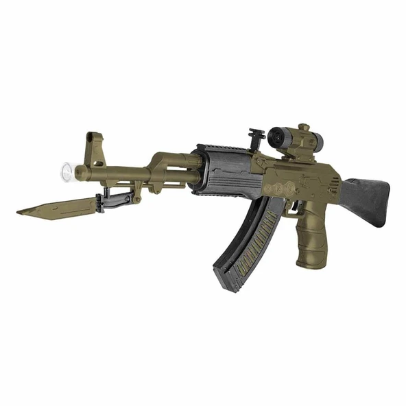 Pilli Işıklı Oyuncak Tüfek - Oyuncak Işıklı Silah SB 2026 - Resim 2