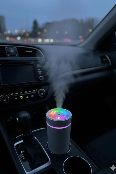 Blackbird KT-H04 Beyaz Oto İçi Ofis Ev Hava Nemlendirici Işıklı Buhar Koku Makinası - 2