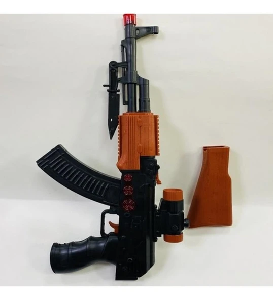 Pilli Işıklı Oyuncak Tüfek - Oyuncak Işıklı Silah SB 2026 - Resim 4