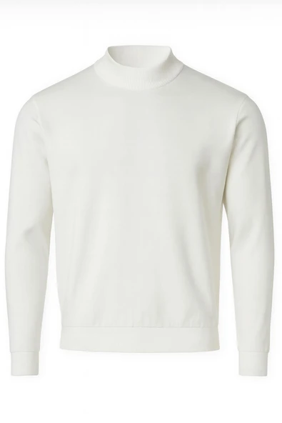 Slim Fit Polo Yarım Balıkçı Uzun Kol Erkek Triko - 7425