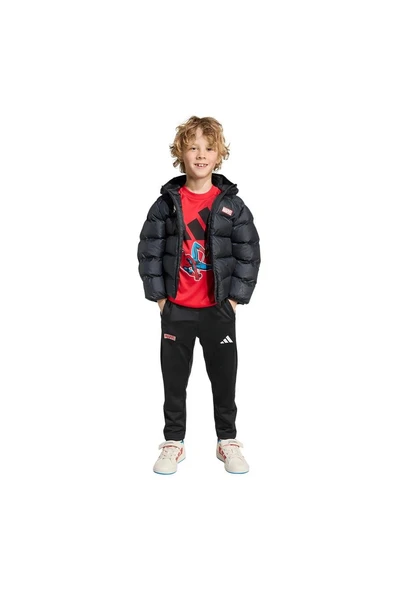 adidas  Çocuk  Siyah  Ceket LK MRVL SM JKT JM0810 - Resim 4