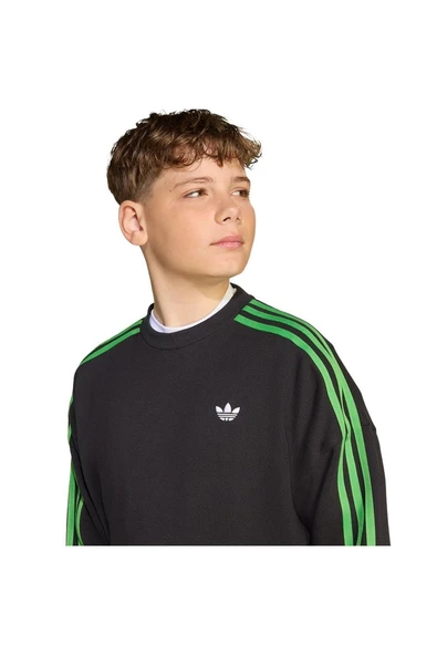 adidas  Çocuk  Siyah  Sweatshirt CREW JW7723 - Resim 5