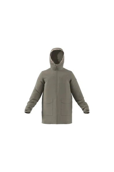 adidas Erkek  Yeşil  Mont PAVERIC FUR PAR JX7747 - Resim 7