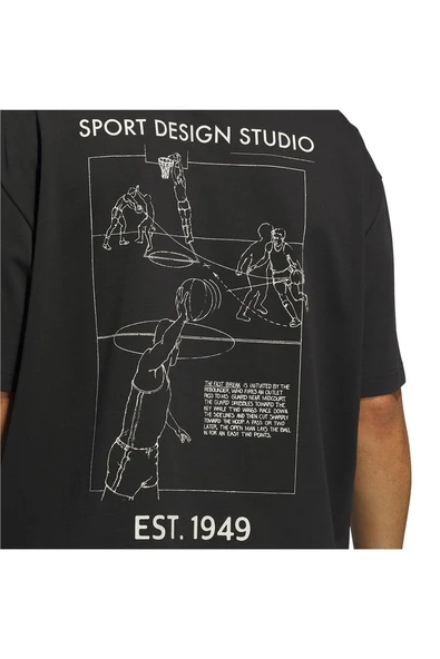 adidas  Erkek  Siyah  T-shirt ASD FASTBRK TEE JW6644 - Resim 8