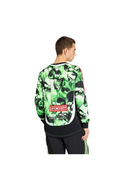 adidas Erkek  Yeşil  T-shirt AOP LS JERSEY KG2681 - Resim 3