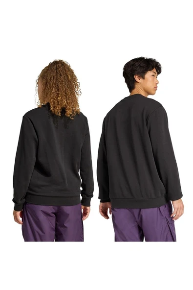 adidas Erkek  Siyah  Sweatshirt SNOW CREW KE2320 - Resim 7