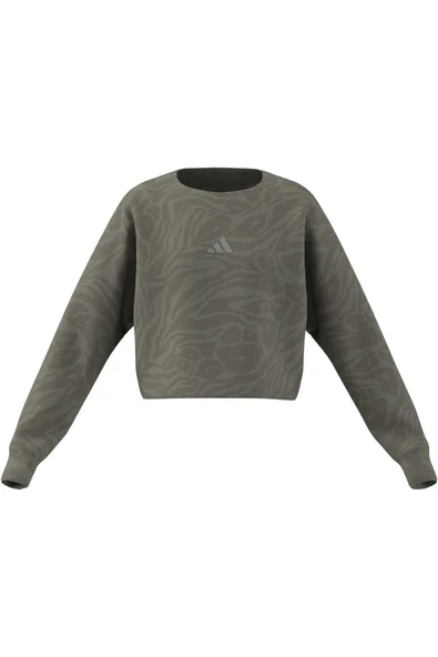 adidas  Çocuk Yeşil  Sweatshirt JG FI AOP TOP JW7543 - Resim 7