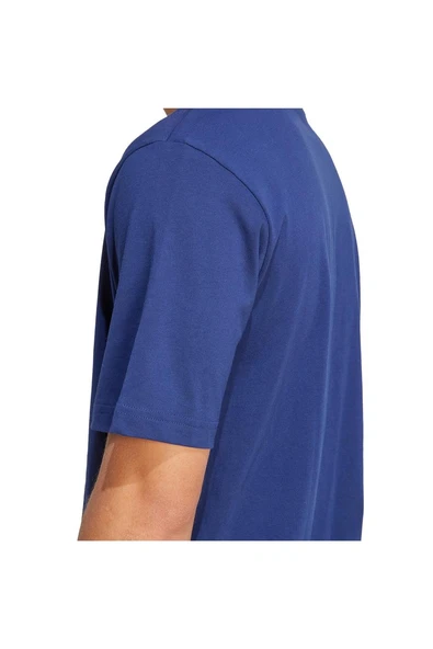 adidas  Erkek  Mavi  T-shirt M COLLEGIATE T JM6417 - Resim 6