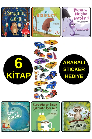 ARABALI STİCKER HEDİYELİ - OKUL ÖNCESİ RESİMLİ KİTAPLAR  - SEVGİNİN GÜCÜ - BENİM NEYİM EKSİK - KONUK ürün görseli