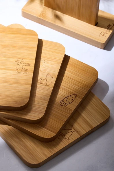 Perotti 16340 Edgard 4Lü Standlı Kesme Tahtası - 5