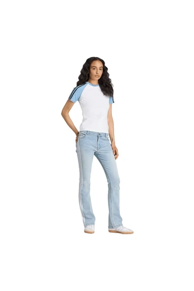 adidas Kadın  Mavi  Eşofman Altı SLIM DENIM KE9801 - Resim 4