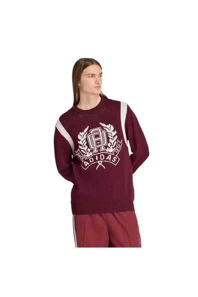 adidas  Erkek Bordo  Sweatshirt GRAPHIC REG JP JX8215 - Resim 2