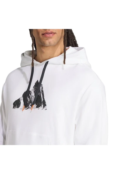 adidas  Erkek Beyaz  Sweatshirt U SNOW HD JM6364 - Resim 5