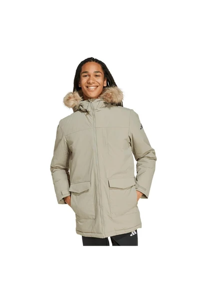 adidas Erkek  Yeşil  Mont PAVERIC FUR PAR JX7747 - Resim 2