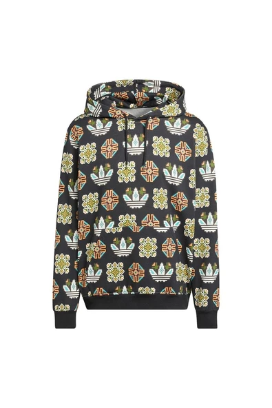 adidas Erkek  Siyah  Sweatshirt GRAPHIC LO HD JW1085