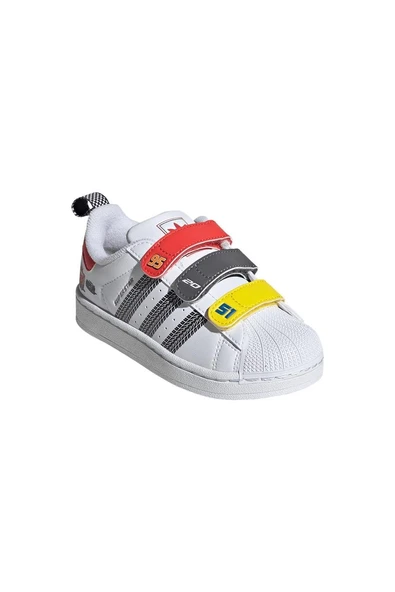 adidas  Çocuk Beyaz  Sneaker SUPERSTAR II CF C JQ1337 - Resim 6