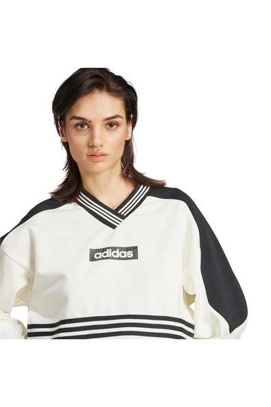 adidas Kadın  Beyaz  Sweatshirt CREW SWEATSHIRT JX7597 - Resim 5